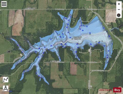 Bone Creek Reservoir depth contour Map - i-Boating App - Satellite