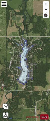 Lake Dabinawa depth contour Map - i-Boating App - Satellite