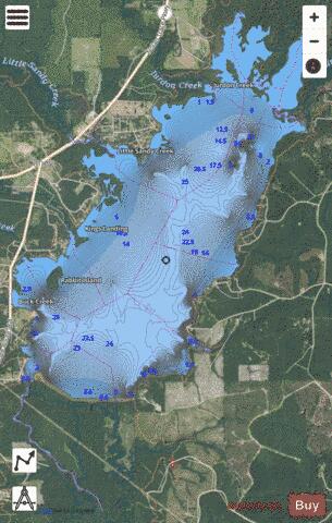 Anacoco Lake depth contour Map - i-Boating App - Satellite