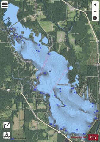 Bundick Lake depth contour Map - i-Boating App - Satellite