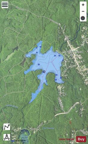 Aaron River Reservoir depth contour Map - i-Boating App - Satellite