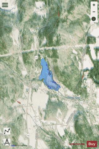Ashfield Pond depth contour Map - i-Boating App - Satellite