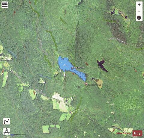 Benedict Pond depth contour Map - i-Boating App - Satellite