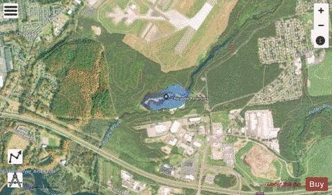 Chicopee Reservoir depth contour Map - i-Boating App - Satellite