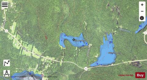 Crooked Pond depth contour Map - i-Boating App - Satellite