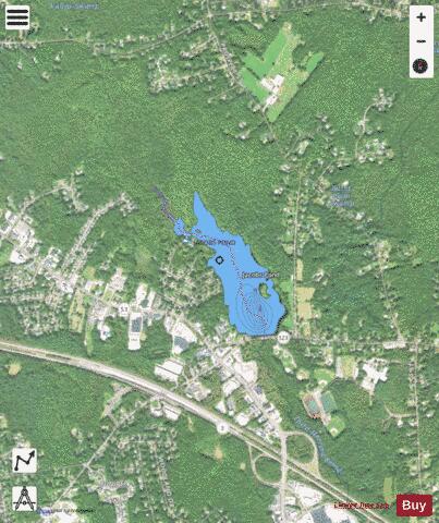 Jacobs Pond depth contour Map - i-Boating App - Satellite