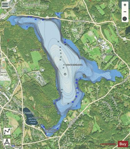 Lake Cochichewick depth contour Map - i-Boating App - Satellite