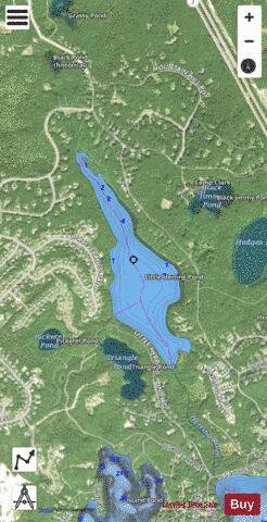 Little Herring Pond depth contour Map - i-Boating App - Satellite