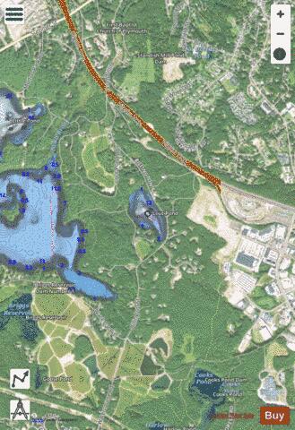 Lout Pond depth contour Map - i-Boating App - Satellite