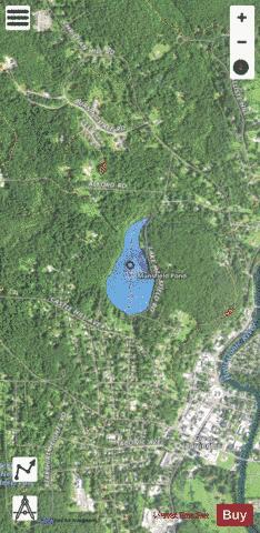 Mansfield Pond depth contour Map - i-Boating App - Satellite