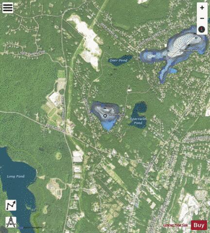 Mares Pond depth contour Map - i-Boating App - Satellite