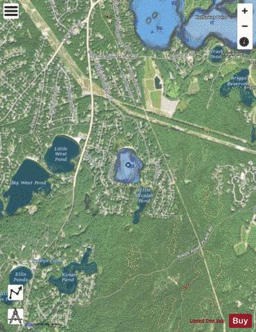 Micajah Pond depth contour Map - i-Boating App - Satellite