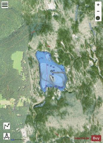 Norwich Pond depth contour Map - i-Boating App - Satellite