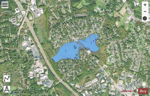 Nutting Lake depth contour Map - i-Boating App - Satellite