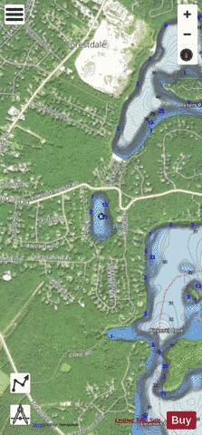 Pimlico Pond depth contour Map - i-Boating App - Satellite