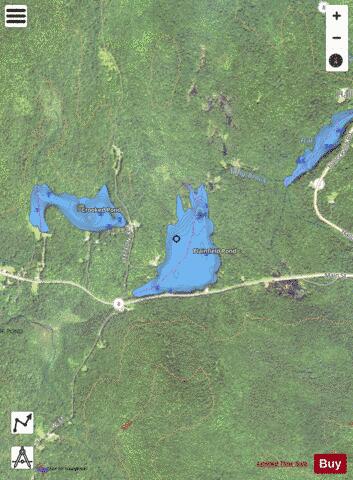Plainfield Pond depth contour Map - i-Boating App - Satellite