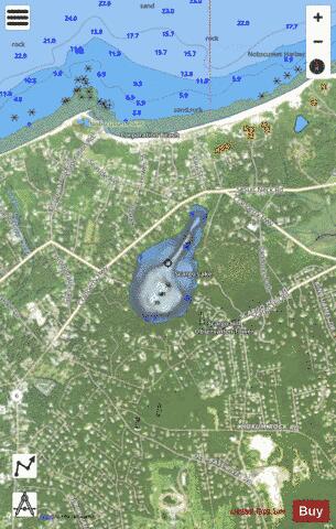 Scargo Lake depth contour Map - i-Boating App - Satellite