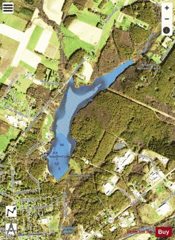 Broadford Lake depth contour Map - i-Boating App - Satellite