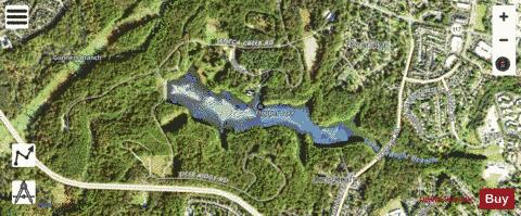 Clopper Lake depth contour Map - i-Boating App - Satellite