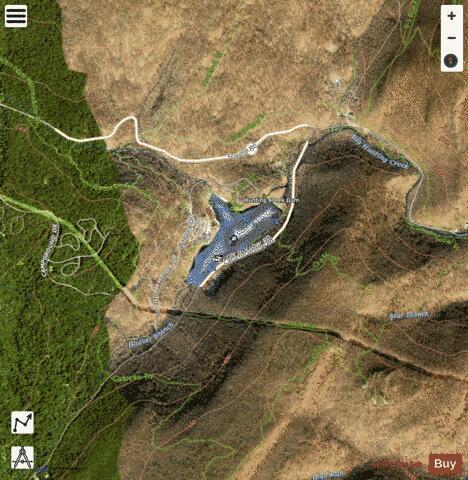 Hunting Creek Lake depth contour Map - i-Boating App - Satellite