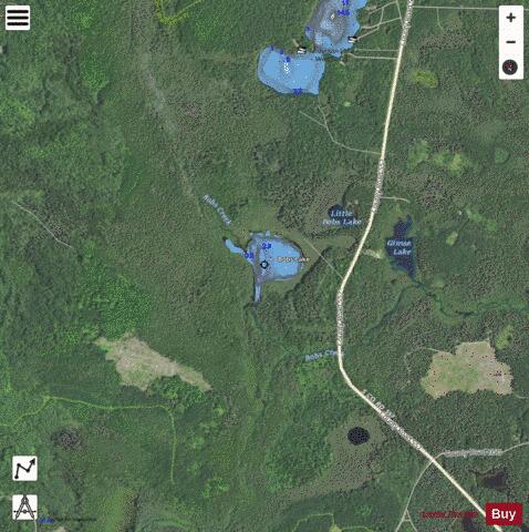 Big Bobs Lake depth contour Map - i-Boating App - Satellite