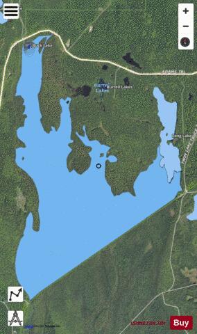 Buck Lake ,Alger depth contour Map - i-Boating App - Satellite