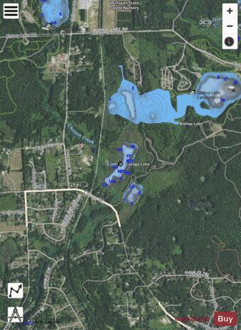 Long Lake ,Livingston depth contour Map - i-Boating App - Satellite