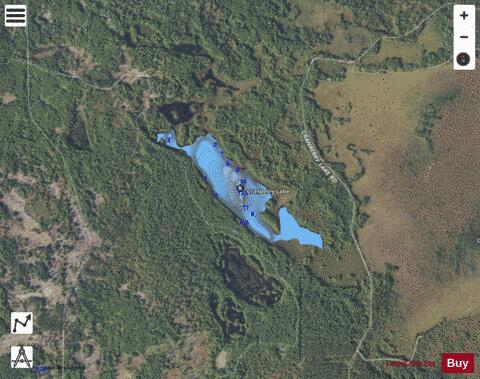 Cranberry Lake ,Mackinac depth contour Map - i-Boating App - Satellite