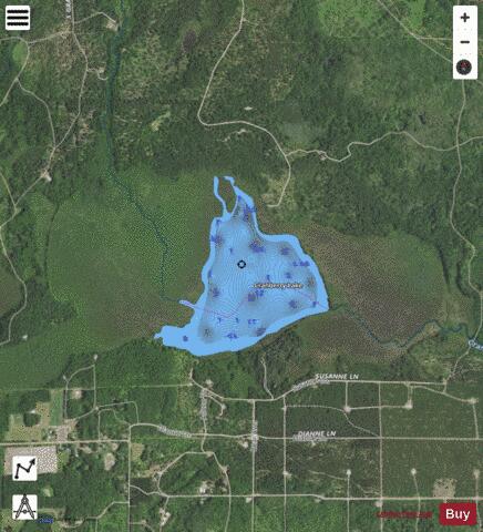 Cranberry Lake depth contour Map - i-Boating App - Satellite
