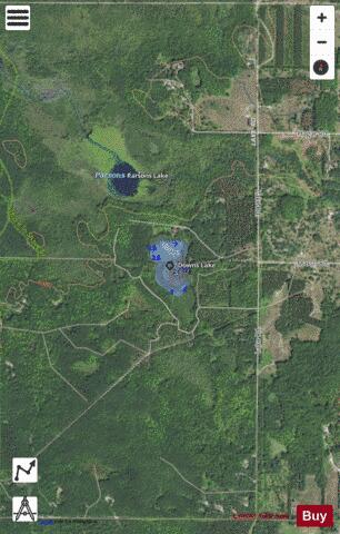 Downs Lake Grand ,Trave depth contour Map - i-Boating App - Satellite
