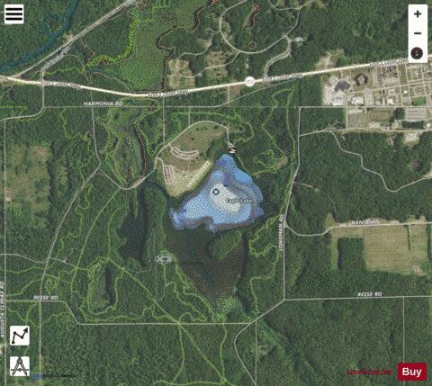 Eagle Lake ,Kalamazoo depth contour Map - i-Boating App - Satellite