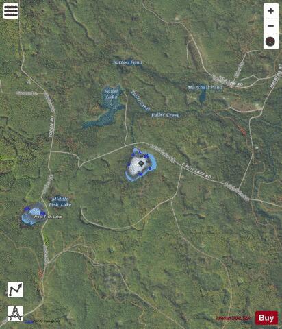 East Lake ,Montmorency depth contour Map - i-Boating App - Satellite