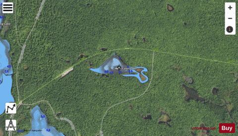 Fawn Lake ,Schoolcraft depth contour Map - i-Boating App - Satellite