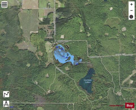 Gorman Lakes ,Presqueisle depth contour Map - i-Boating App - Satellite