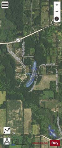 Grays Lake ,Hillsdale depth contour Map - i-Boating App - Satellite