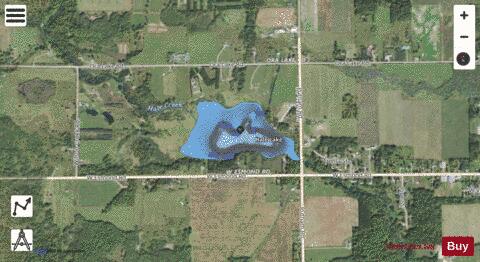 Hale Lake ,Iosco depth contour Map - i-Boating App - Satellite