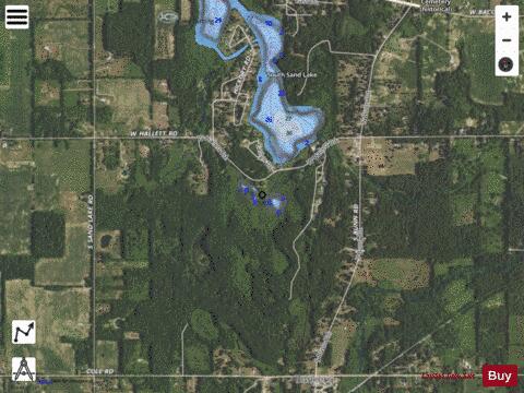 Horseshoe Lake ,Hillsdale depth contour Map - i-Boating App - Satellite