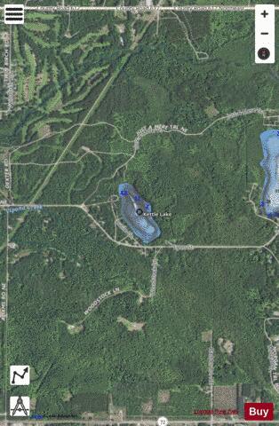 Kettle Lake depth contour Map - i-Boating App - Satellite