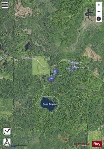 Lily Lake Marquette depth contour Map - i-Boating App - Satellite