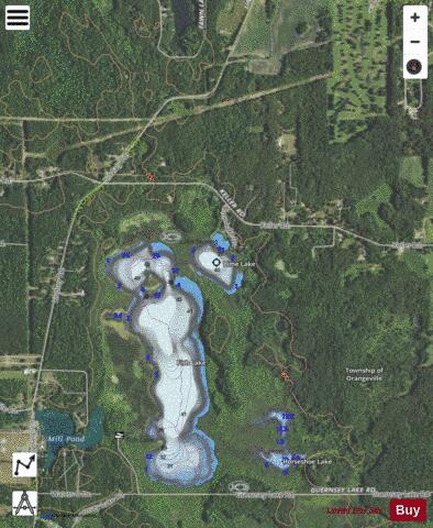 Lime Lake ,Barry depth contour Map - i-Boating App - Satellite