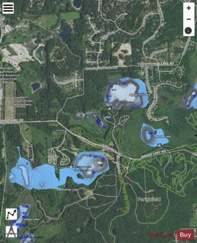 Little Appleton Lake ,Livingston depth contour Map - i-Boating App - Satellite