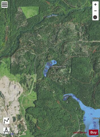 Little Pelesier Lake depth contour Map - i-Boating App - Satellite