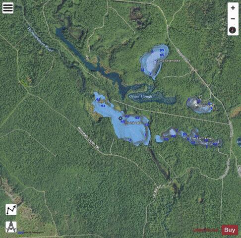 Long Lake V depth contour Map - i-Boating App - Satellite