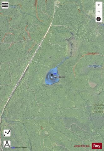 Maggie Lake Houghton depth contour Map - i-Boating App - Satellite