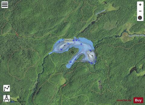 Mirror Lake ,Ontonagon depth contour Map - i-Boating App - Satellite