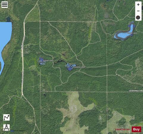 Snowplow Lake depth contour Map - i-Boating App - Satellite