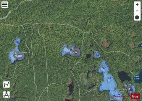 Tek Lake depth contour Map - i-Boating App - Satellite