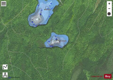 Timber Lake ,Iron depth contour Map - i-Boating App - Satellite