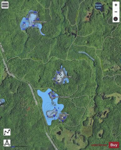 Trail Lake depth contour Map - i-Boating App - Satellite