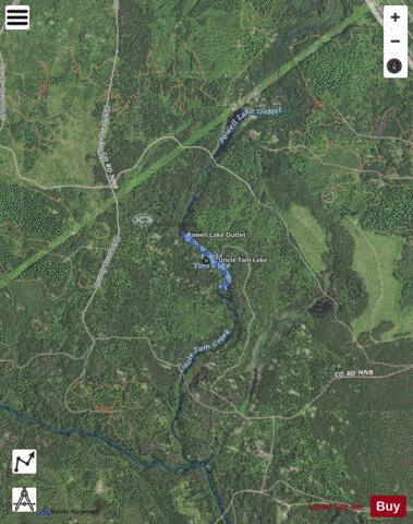 Uncle Toms Pond depth contour Map - i-Boating App - Satellite